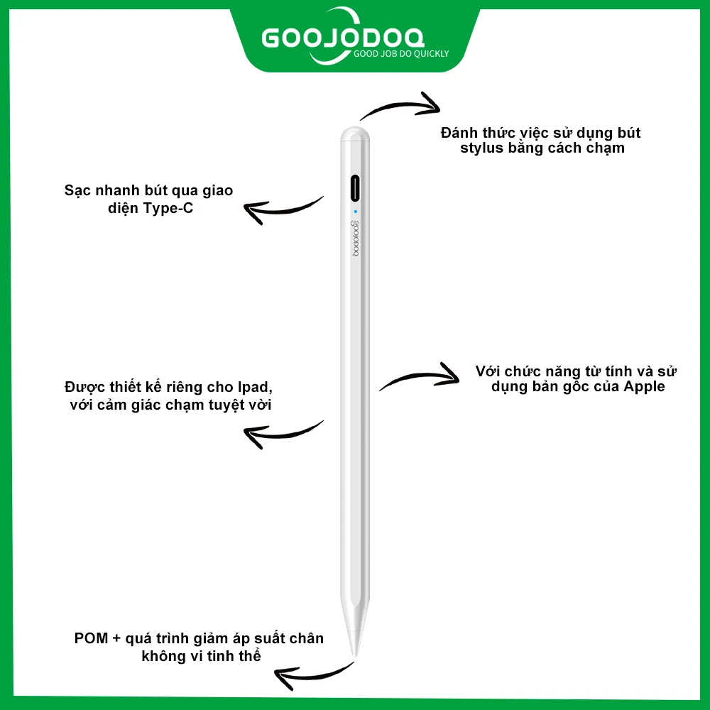 Ảnh Bút cảm ứng GOOJODOQ Bluetooth Gen 1 đa năng thích hợp cho Android / Ipad / HUAWEI / xiaomi / oppo pad 3