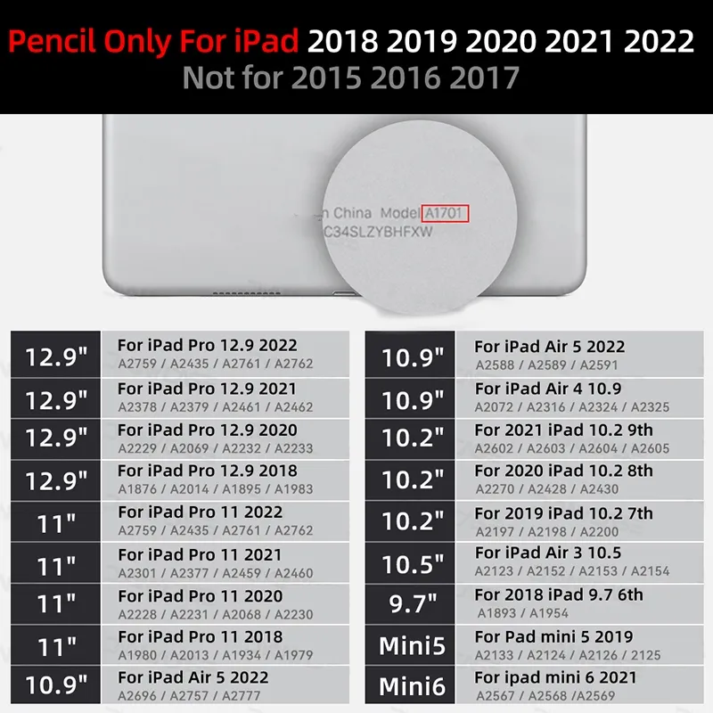 Ảnh Bút cảm ứng TBTIC thích hợp cho iPad Air 5 10 Pro 12.9 11 4 3 9 8 7 6 Mini 6 5 Gen 2022 2021 2020 2019 2018 2