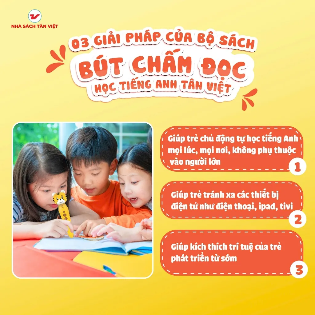 Ảnh Bút chấm đọc - Học tiếng Anh Tân Việt - Bộ sách học tiếng Anh cho trẻ - Tân Việt Books 4