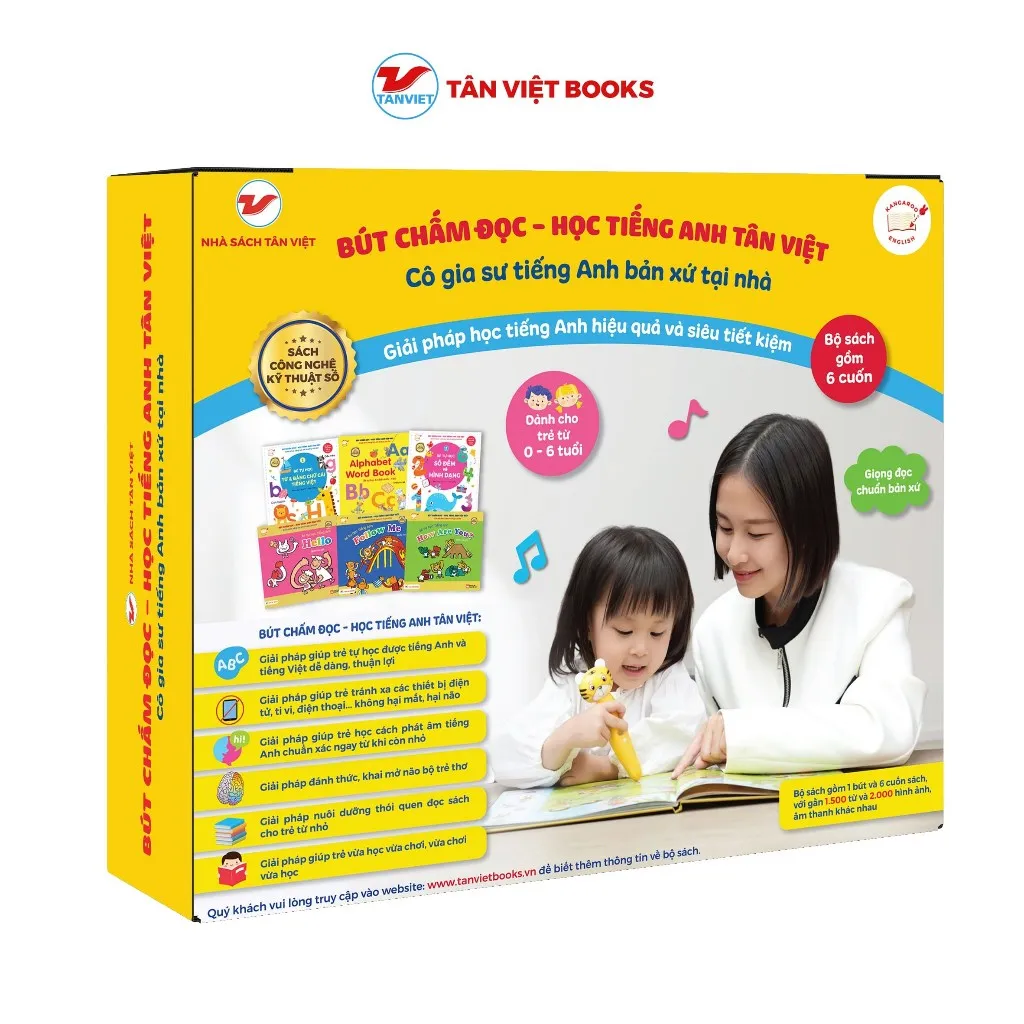 Ảnh Bút Chấm Đọc - Học Tiếng Anh Tân Việt - Phiên Bản 6 Cuốn Bìa Mềm 1