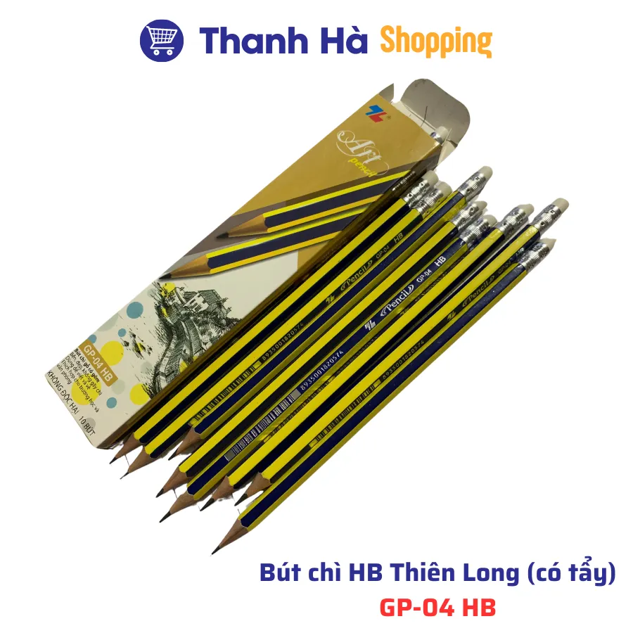 Ảnh Bút chì 2B, HB có tẩy, không tẩy, chì kim Thiên Long, Deli, Baoke 1