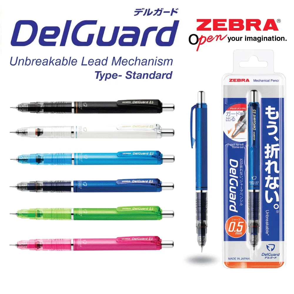 Ảnh Bút Chì bấm Không Gãy Ruột Zebra Delguard 0.5mm - Zebra Pen  [Chính hãng] 2