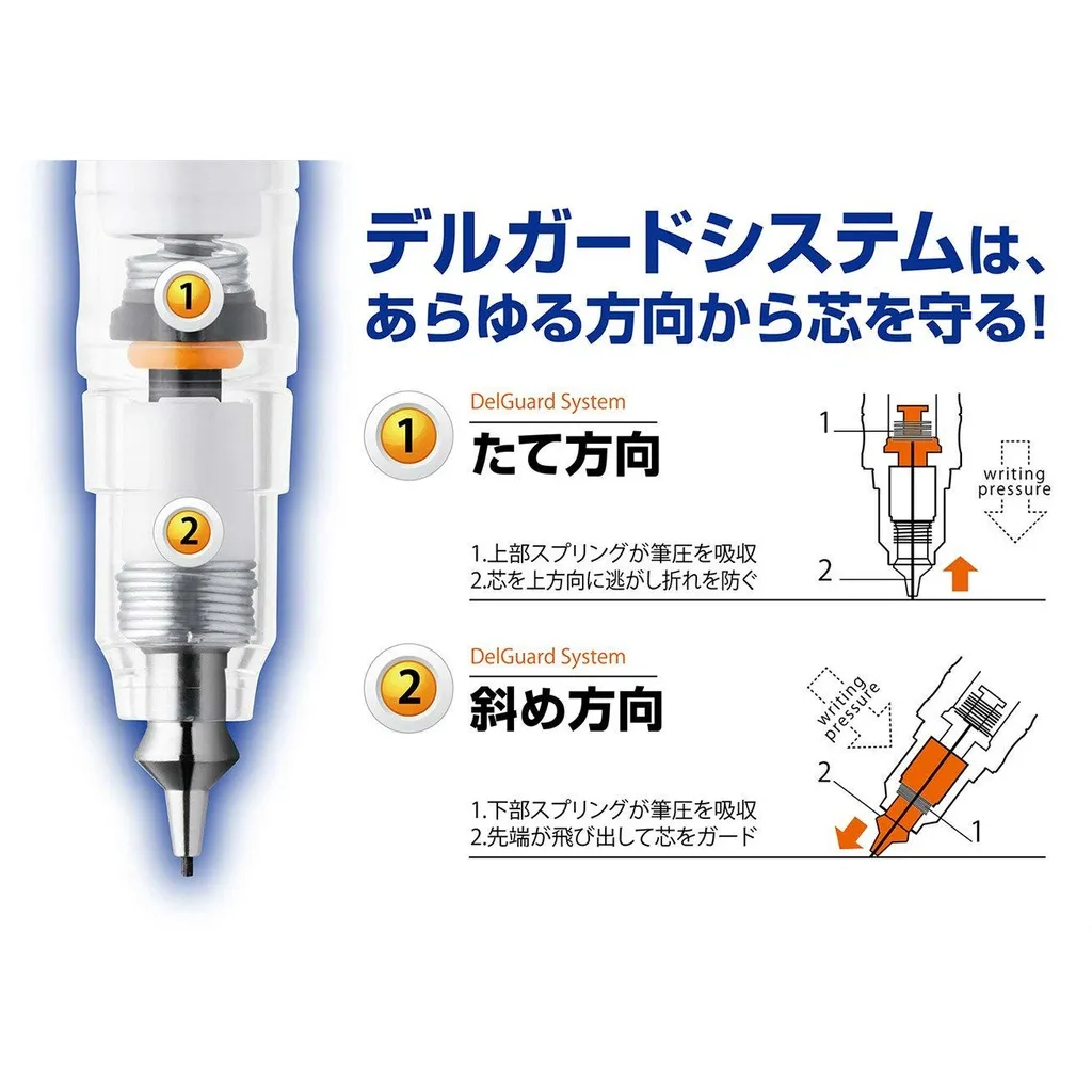 Ảnh Bút Chì bấm Không Gãy Ruột Zebra Delguard 0.5mm - Zebra Pen  [Chính hãng] 3