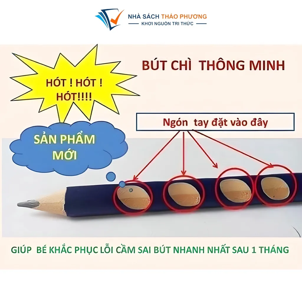 Bút Chì Định Vị Pison 2B - Giúp Bé Cầm Bút Đúng Tư Thế Chuẩn SEO