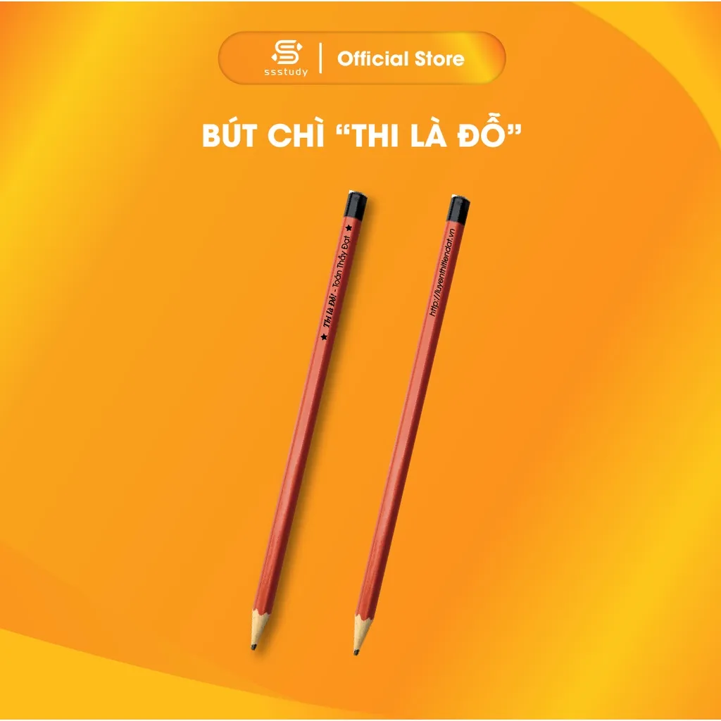 Ảnh Bút chì, Giấy trắc nghiệm và Sticker SSStudy "Thi là đỗ" 1