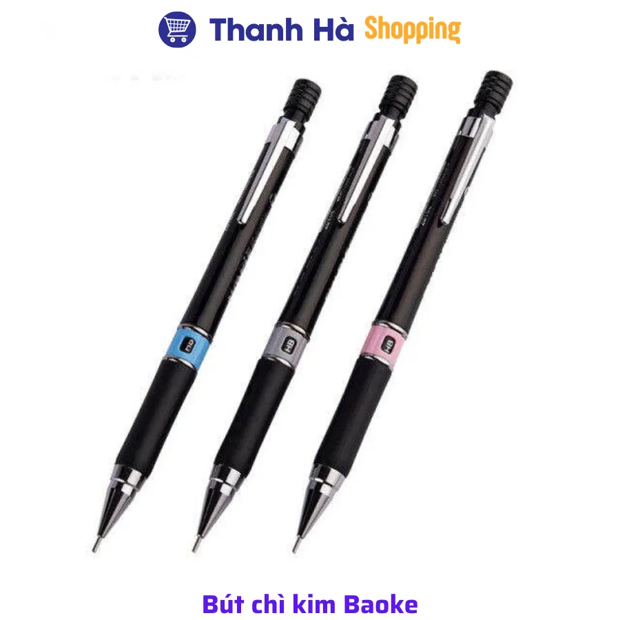 Ảnh Bút chì kim Baoke ZD107 0.5mm - ZD105 0.7mm, bút viết chì kim bấm cơ khí 2B 1