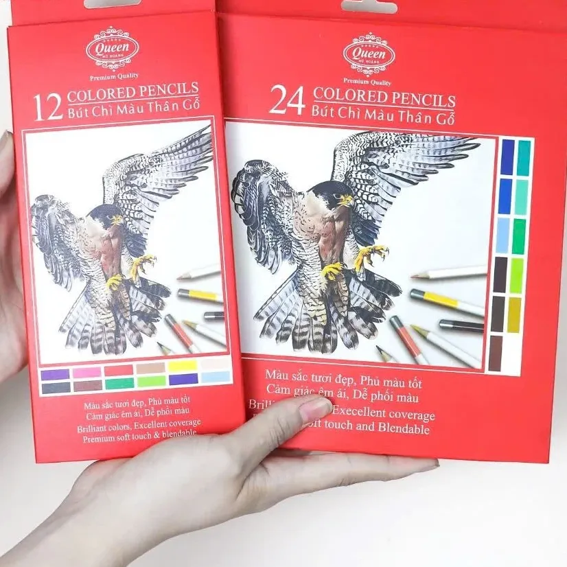 Ảnh Bút chì màu Queen 12/24 màu CP-T12/CP-T24 2