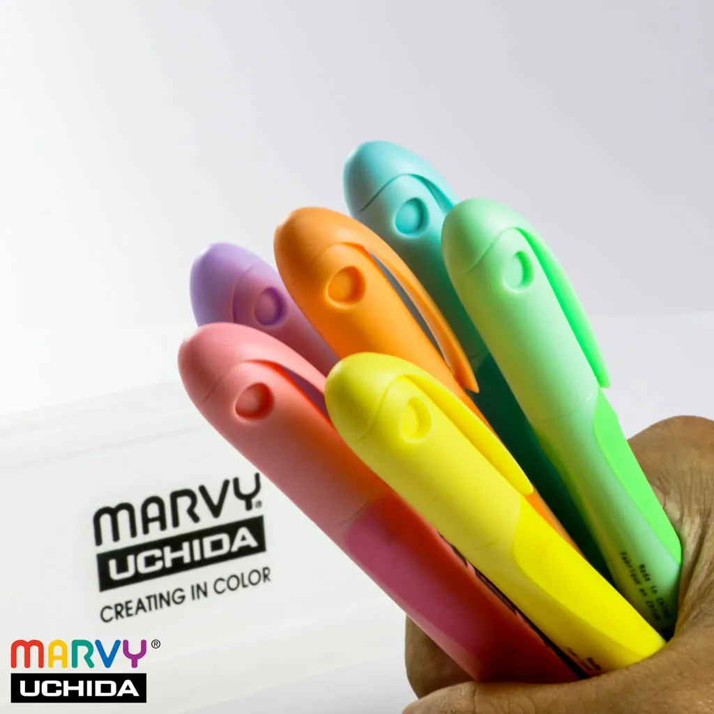 Ảnh Bút dạ quang Marvy Uchida 8000 màu pastel 1