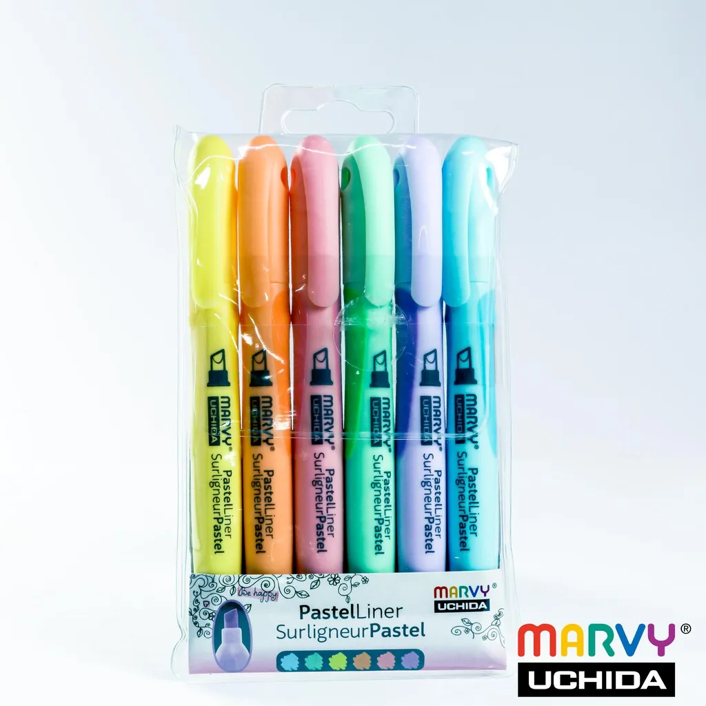Ảnh Bút dạ quang Marvy Uchida 8000 màu pastel 2