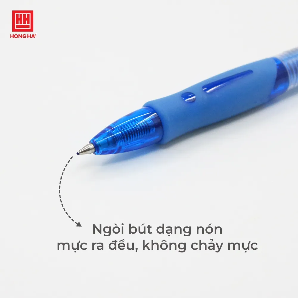 Ảnh Bút gel, bút bi nước Hồng Hà mực Xanh, Đen, Đỏ màu sắc tươi sáng - 2766 4