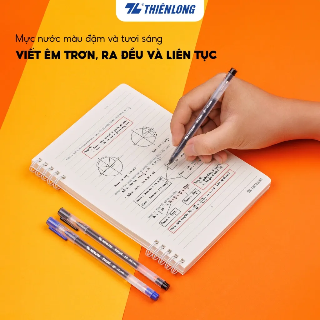 Ảnh Bút gel, bút bi nước Thiên Long Flexgel GEL-042 mực khô nhanh, nét viết êm, ngòi 0.5mm phù hợp cho học sinh, sinh viên 4