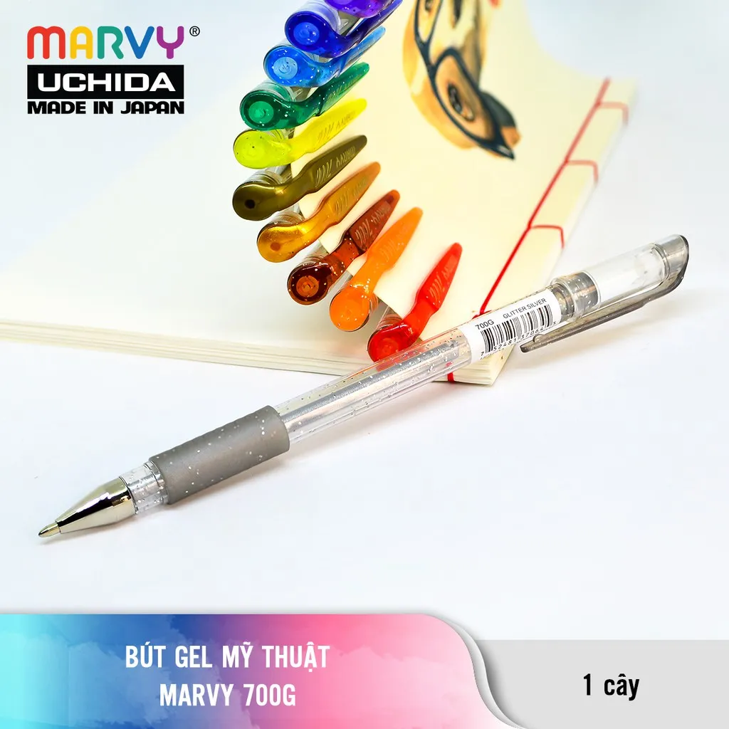 Ảnh Bút gel có nắp Marvy Uchida 700G ngòi 0.7mm 3