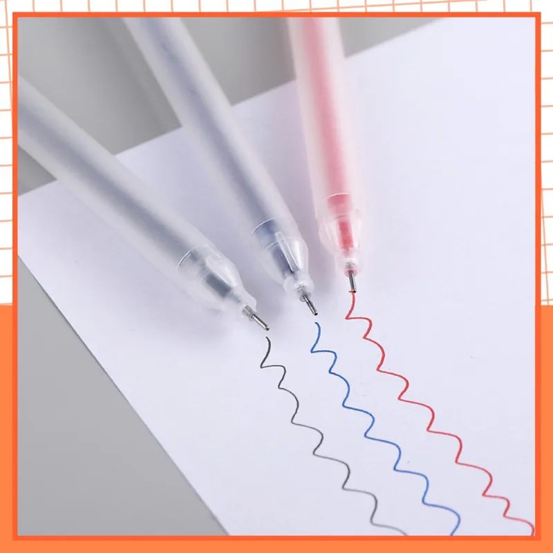 Ảnh Bút Gel Nước Mực Đen Xanh Đỏ Khô Nhanh Ngòi 0.5mm 4