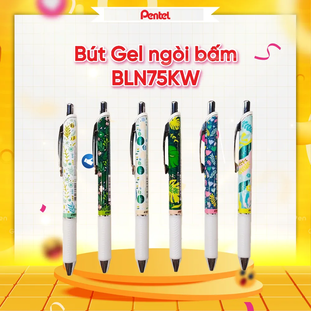 Ảnh Bút Gel Pentel Energel Kawaii BLN75KW 0.5mm Nhanh Khô 2
