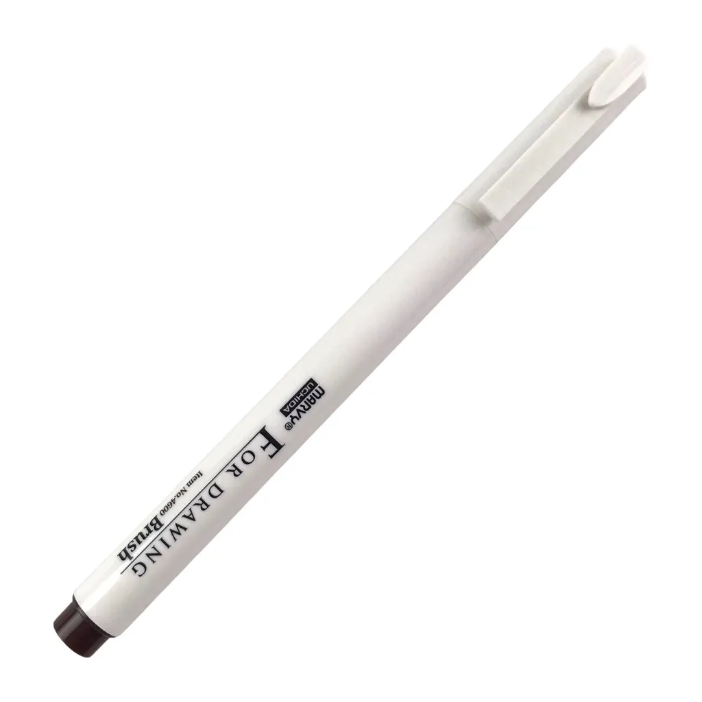 Ảnh Bút Line Đi Nét Chuyên Nghiệp Marvy Uchida 4600 màu nâu 2