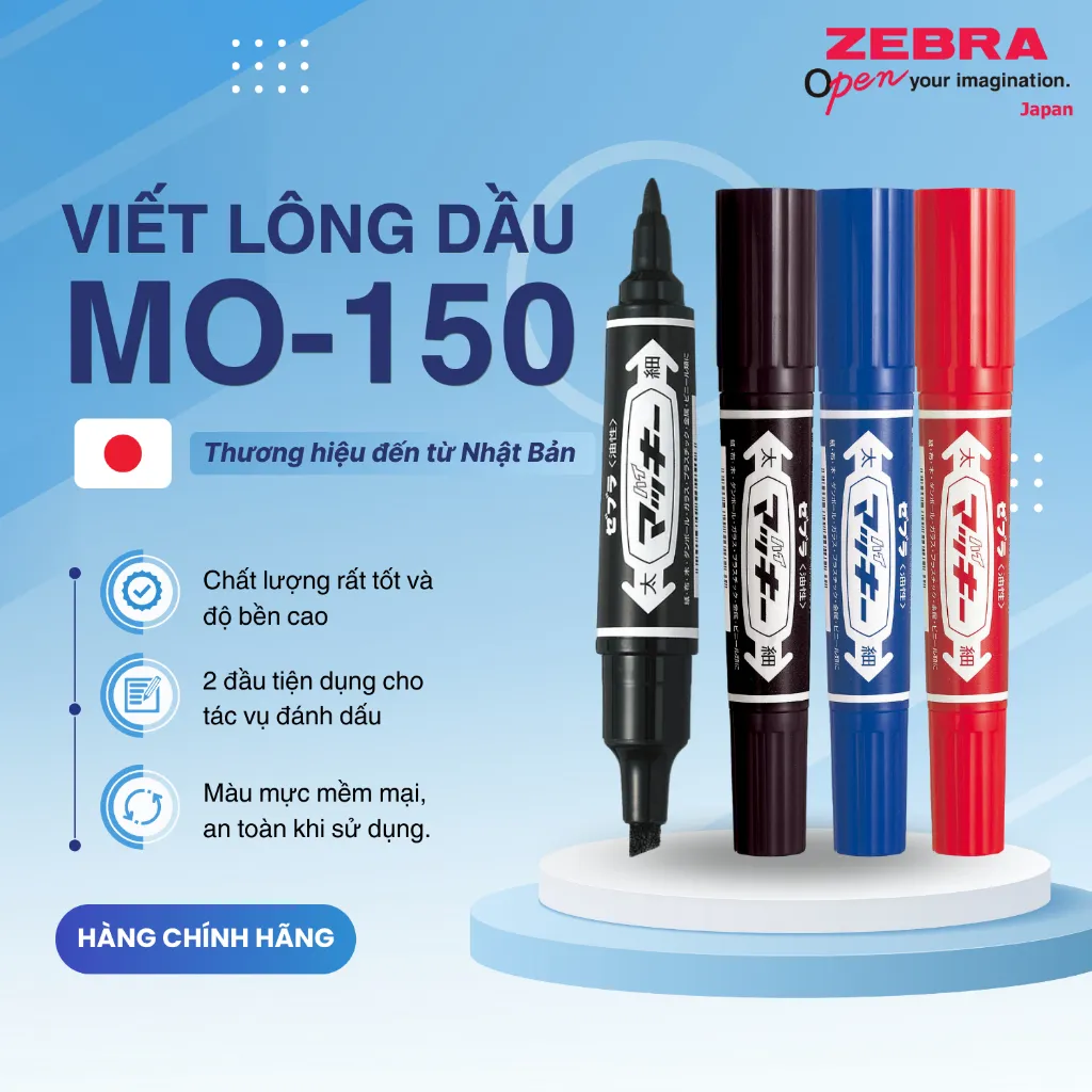 Ảnh Bút Lông Dầu Mckee MO-150 Zebra Nhật Bản - [Chính hãng] 1