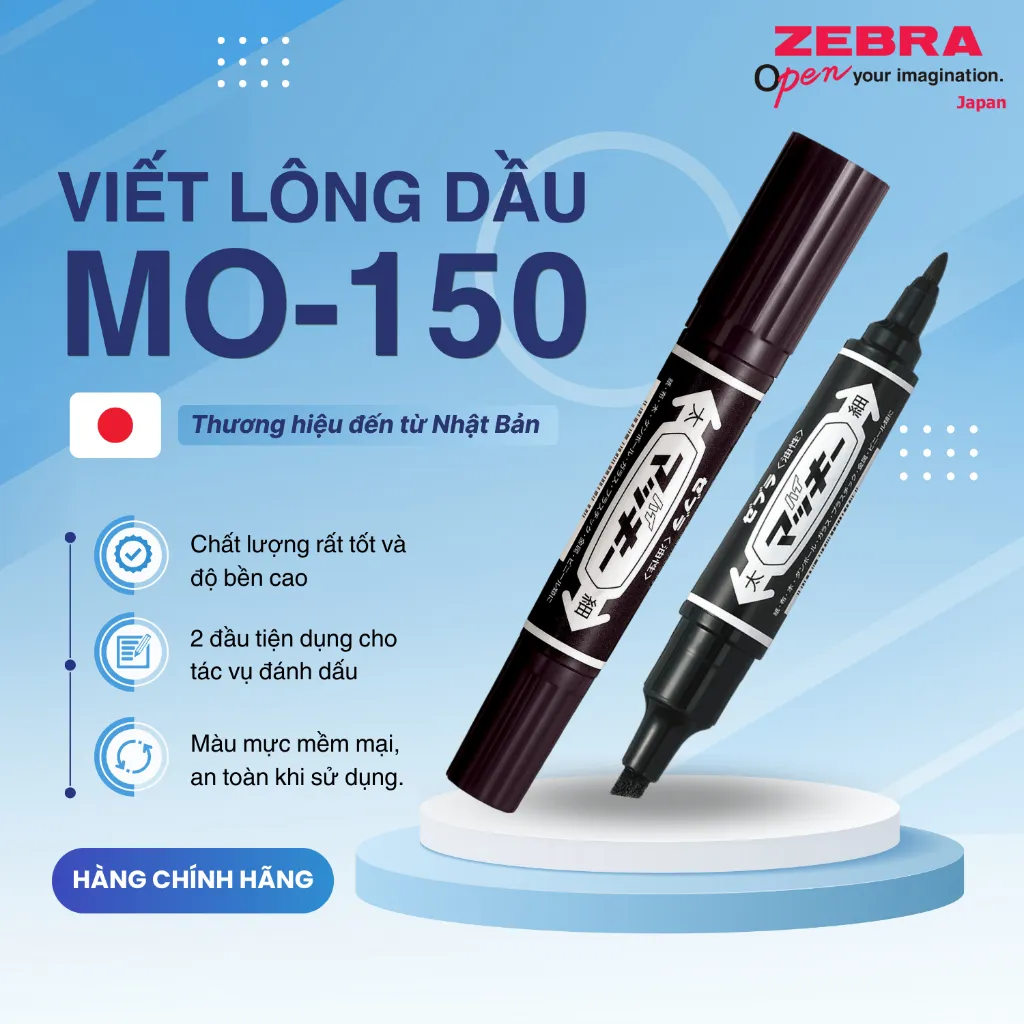 Ảnh Bút Lông Dầu Mckee MO-150 Zebra Nhật Bản - [Chính hãng] 2