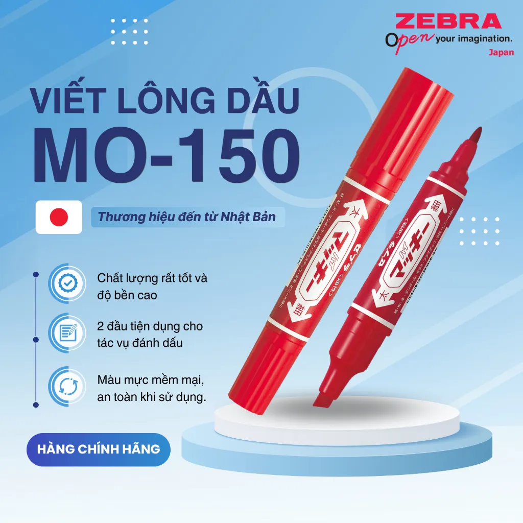 Ảnh Bút Lông Dầu Mckee MO-150 Zebra Nhật Bản - [Chính hãng] 4