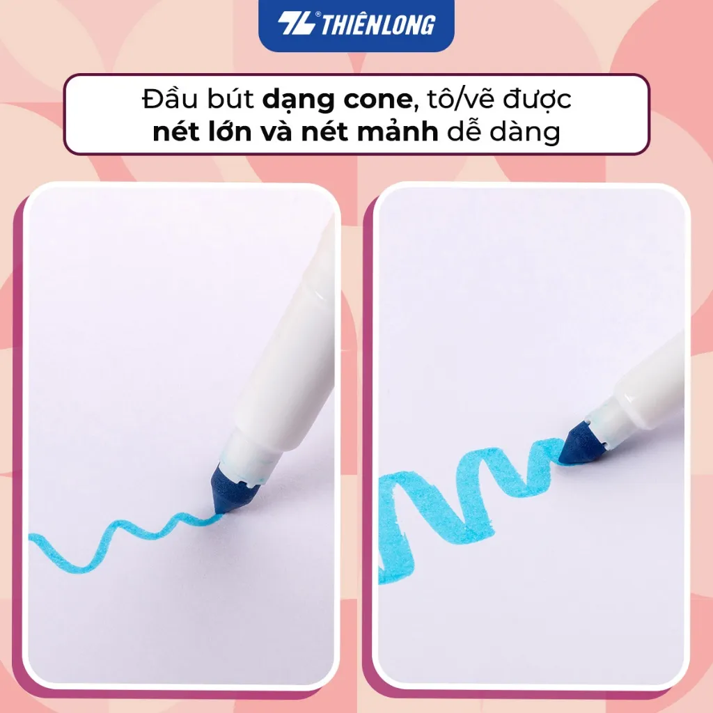 Ảnh Bút lông màu Fiber Pen Thiên Long 20/36 màu - Bút lông màu Thiên Long Colokit nét mảnh nét to 4