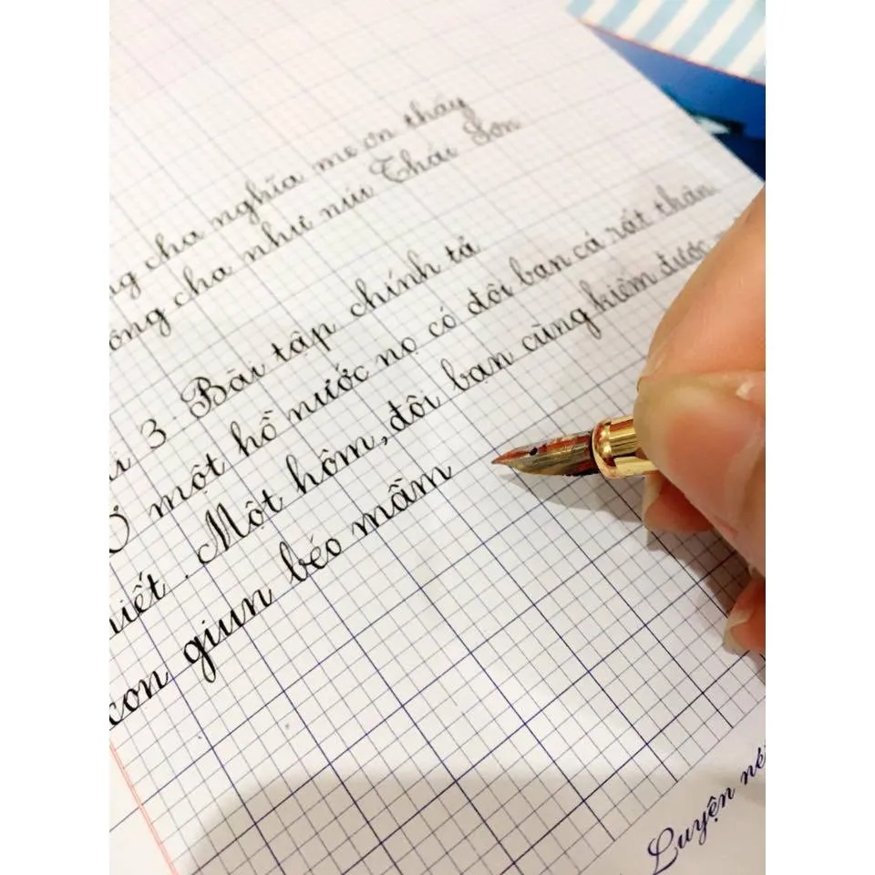 Ảnh Bút mài thầy ánh SH023 luyện chữ đẹp cho học sinh, ngòi bút mài êm trơn, thanh đậm - Nhà sách Tâm An 4