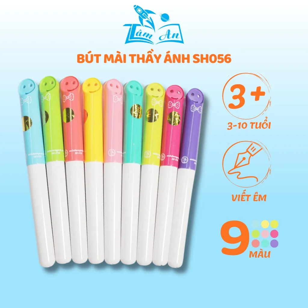 Ảnh Bút máy ngòi mài Ánh Dương, bút mài thầy ánh SH056 mặt cười ngòi kim tinh êm trơn 1