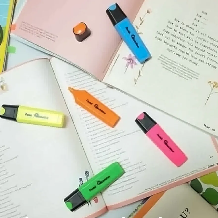Ảnh Bút Nhớ Dòng Illumina Pentel SL60 Nhiều Màu | Màu Mực Tươi Sáng Phản Quang Tốt 3