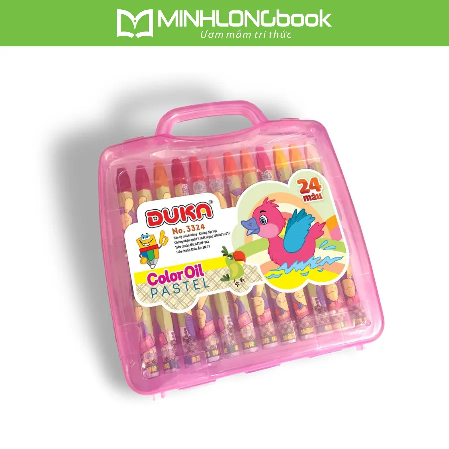 Ảnh Bút Sáp Dầu Duka 12 Màu/ 24 Màu/ 18 Màu/ 36 Màu Hộp Nhựa/Hộp Giấy 1