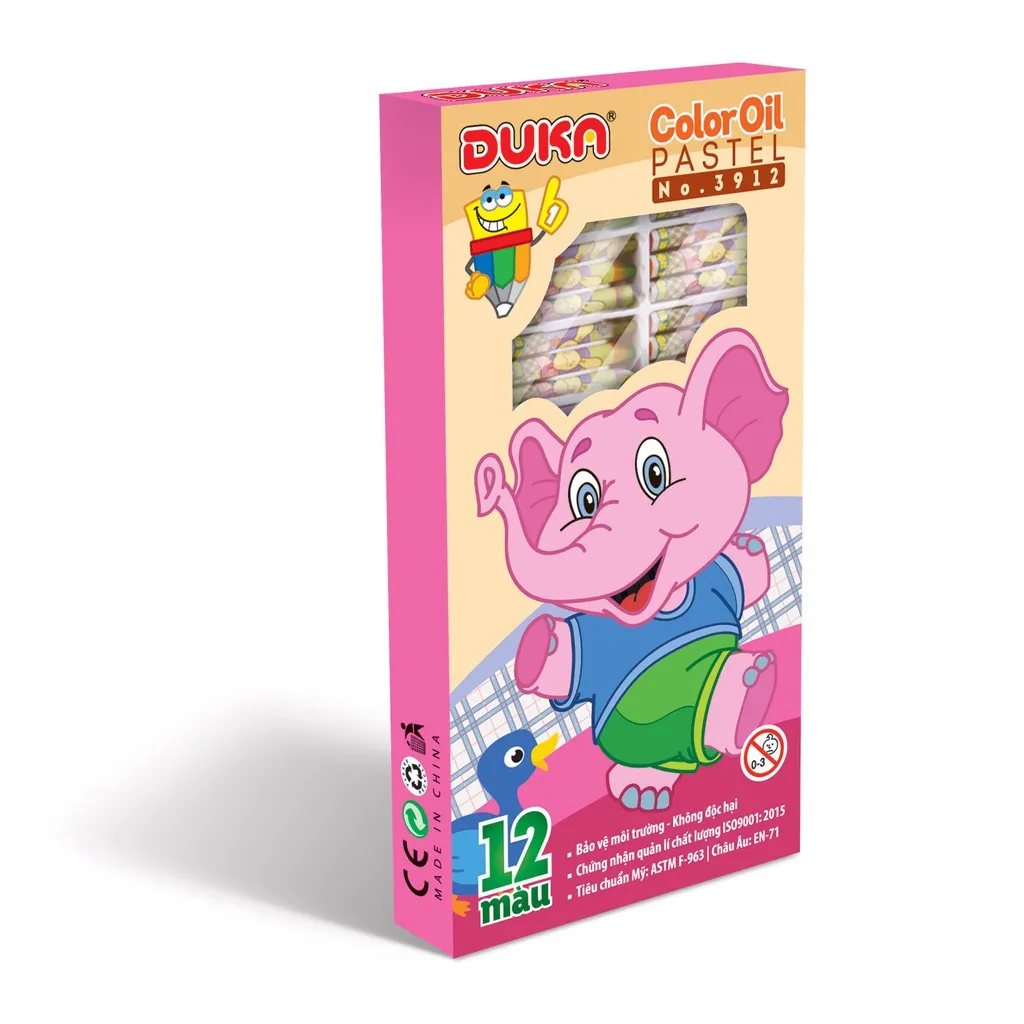 Ảnh Bút Sáp Dầu Duka 12 Màu/ 24 Màu/ 18 Màu/ 36 Màu Hộp Nhựa/Hộp Giấy 2