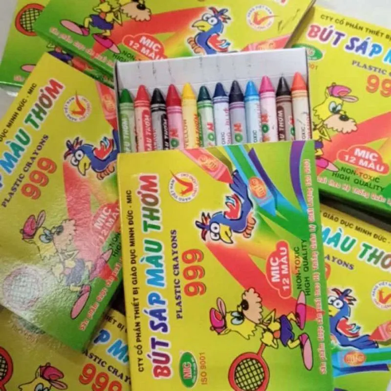 Ảnh Bút sáp màu thơm 999 cho bé (12 màu) 2