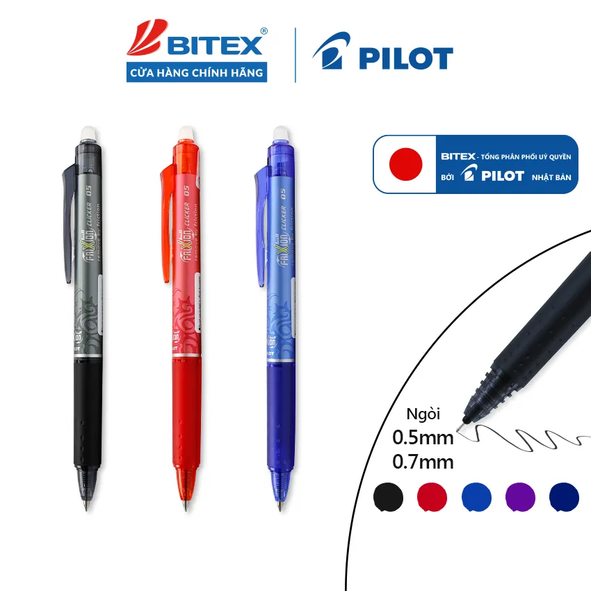 Ảnh Bút xóa được Pilot Frixion ball Clicker 2