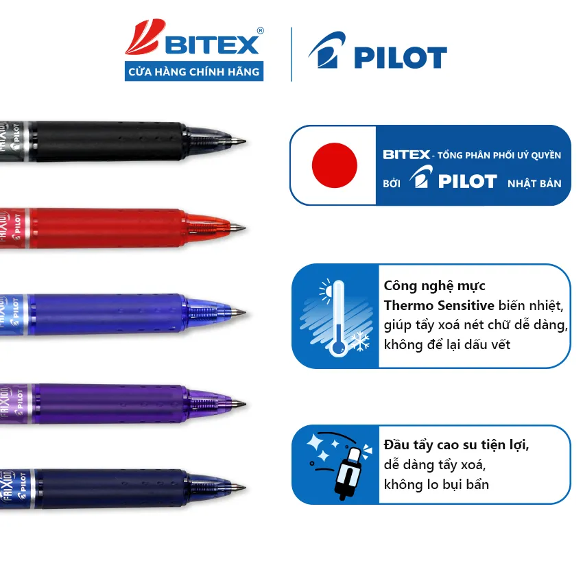 Ảnh Bút xóa được Pilot Frixion ball Clicker 3