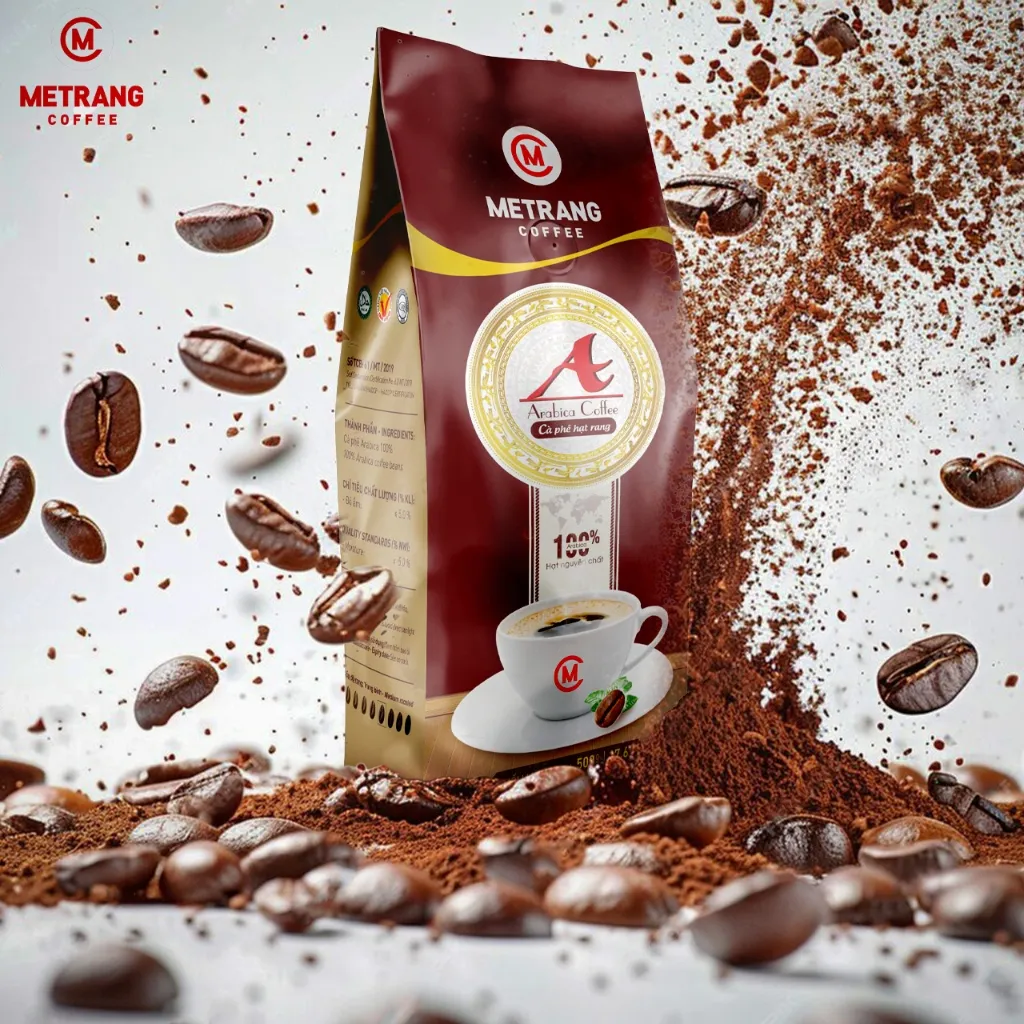 Ảnh Cà phê Arabica (A) cafe rang mộc nguyên chất - Mê Trang, túi 500g hạt rang Cà phê 2