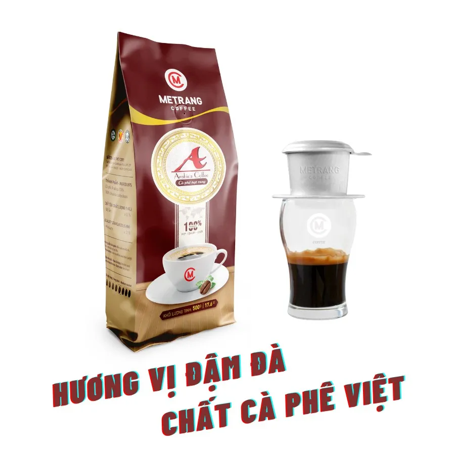 Ảnh Cà phê Arabica (A) cafe rang mộc nguyên chất - Mê Trang, túi 500g hạt rang Cà phê 3