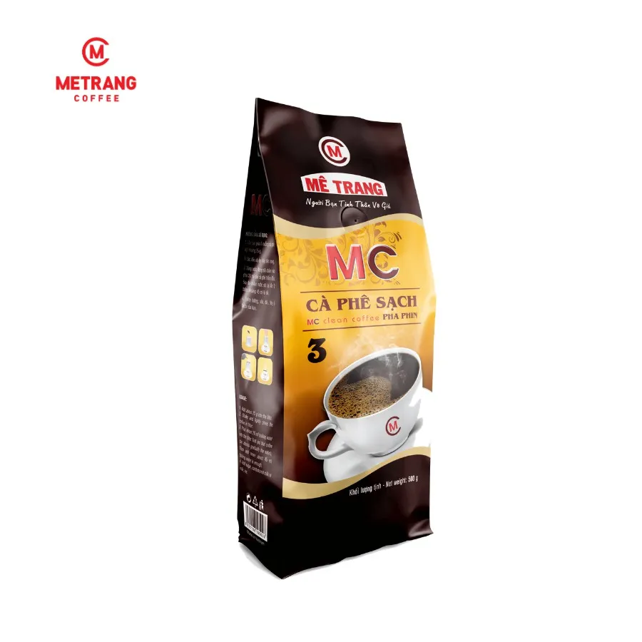 Ảnh Cà phê Arabica, cafe rang xay pha phin nguyên chất - Mê Trang MC3, gói bột cà phê 500g 1