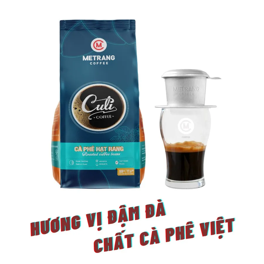 Ảnh Cà phê hạt rang mộc, cà phê Culi (CL) Mê Trang - Túi hạt 500g 3