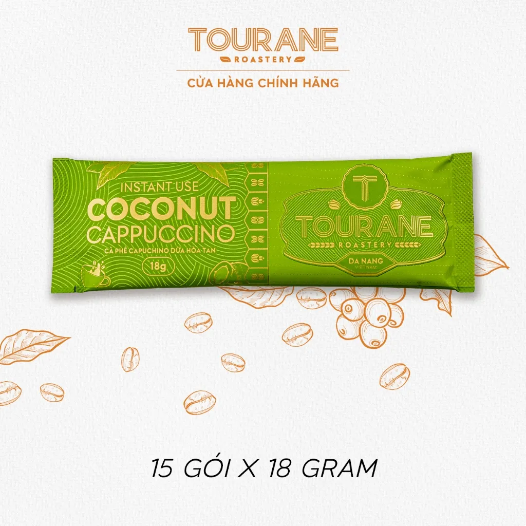 Ảnh Cà Phê Hòa Tan Cappuccino Dừa (Hộp 15 gói x 18G) 3