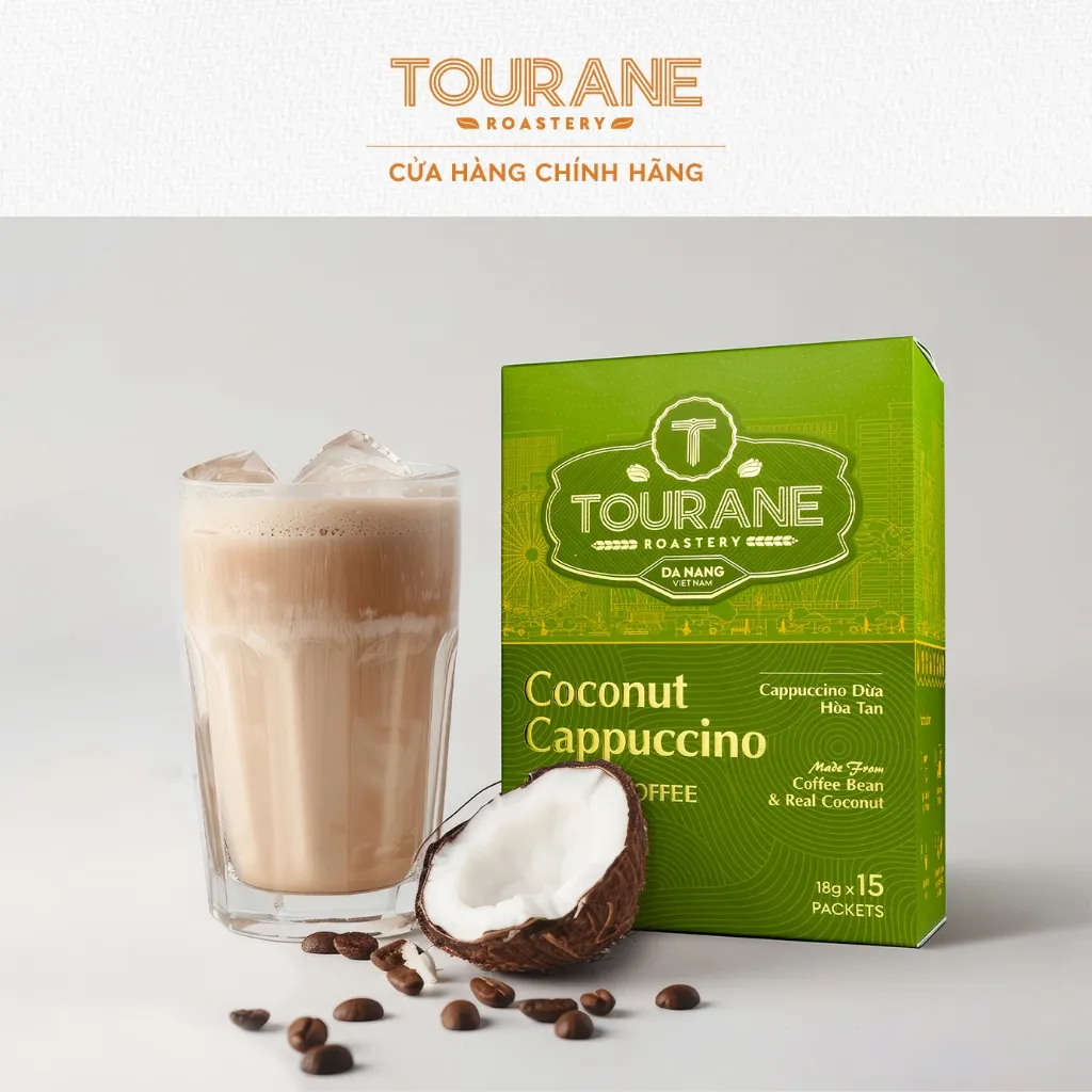 Ảnh Cà Phê Hòa Tan Cappuccino Dừa (Hộp 15 gói x 18G) 4