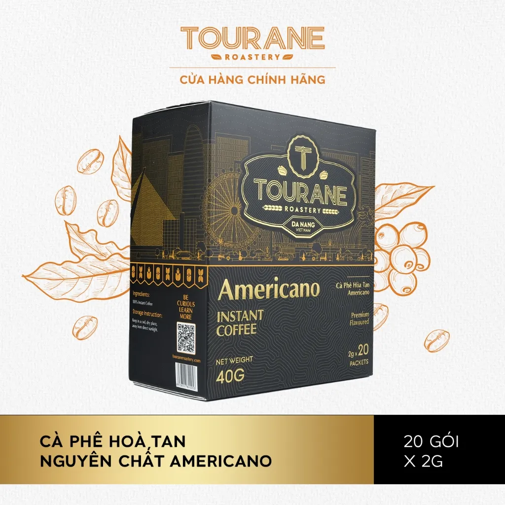 Ảnh Cà Phê Hòa Tan Nguyên Chất Americano (Hộp 20 gói x 2G) 2