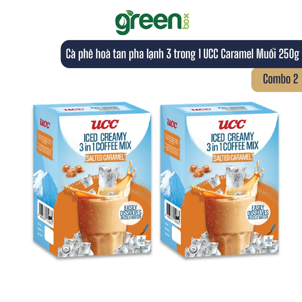 Ảnh Cà phê hoà tan pha lạnh 3 trong 1 UCC Caramel Muối 250g 2