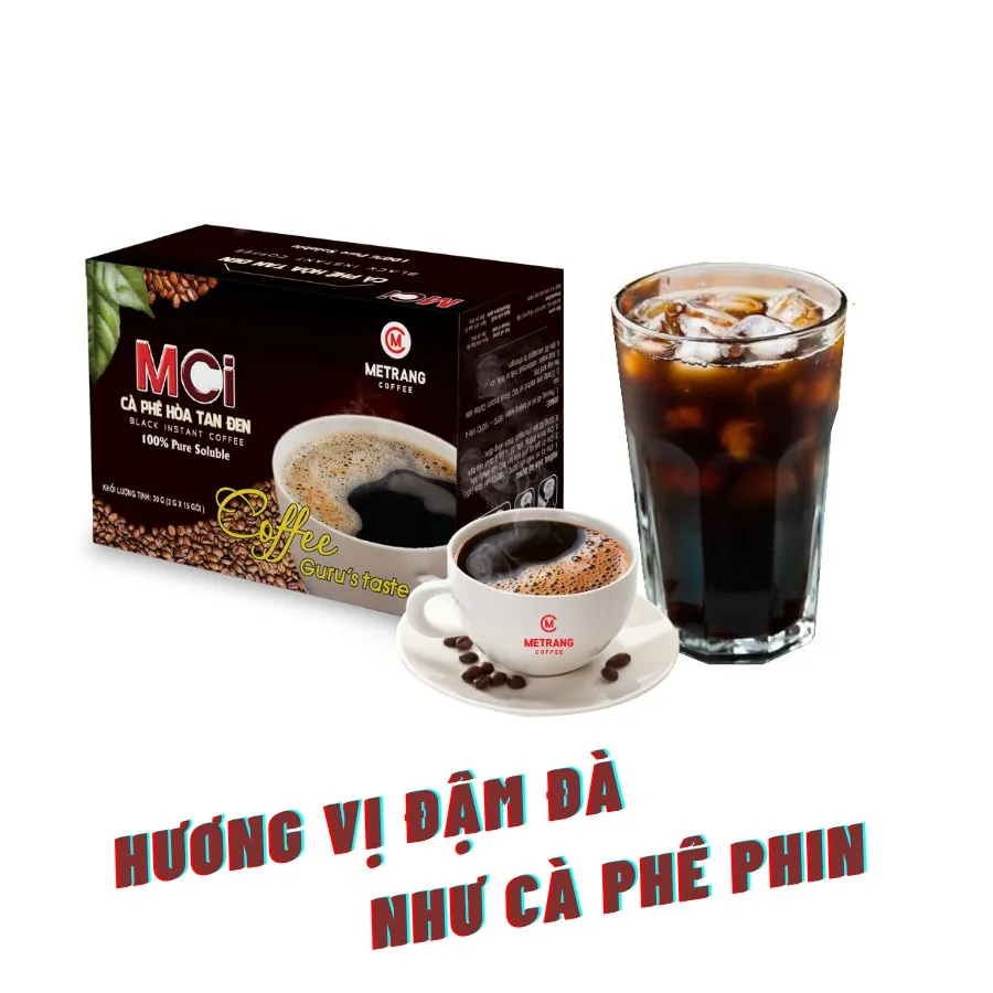 Ảnh Cà phê Mê Trang hòa tan đen 1in1 (Mci1in1) - Hộp 15 gói 3