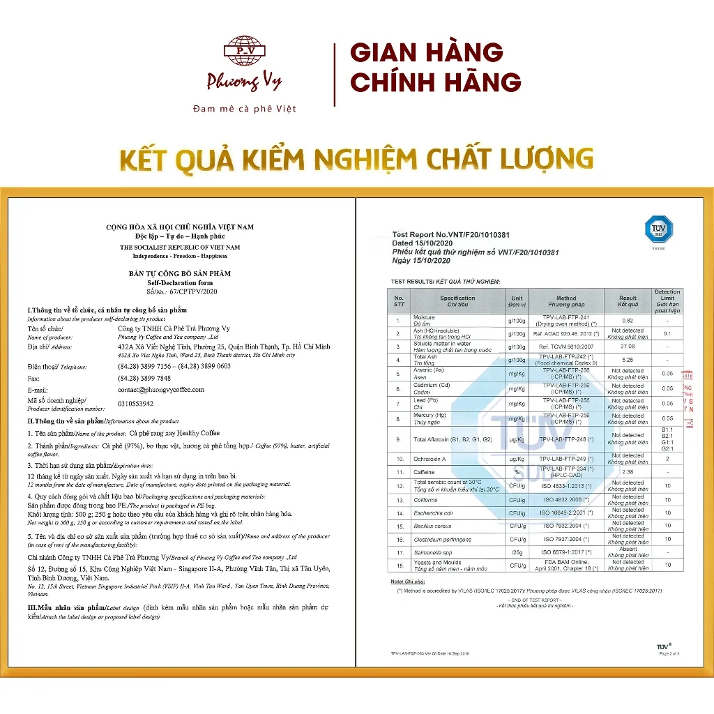 Ảnh Cà Phê Nguyên Chất Healthy Coffee 500g vị đậm, thơm dịu, Phương Vy Coffee 4