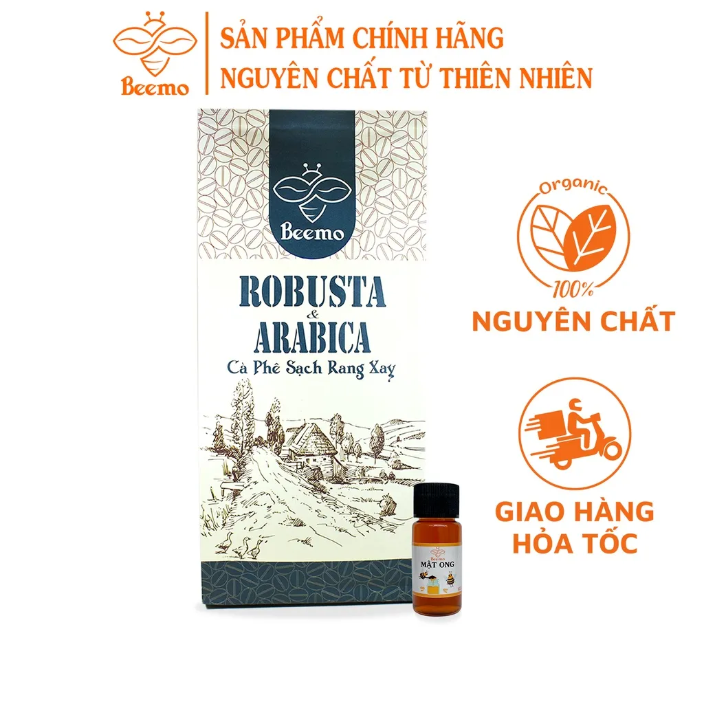 Ảnh Cà phê nguyên chất Robusta phối Arabica Beemo 1