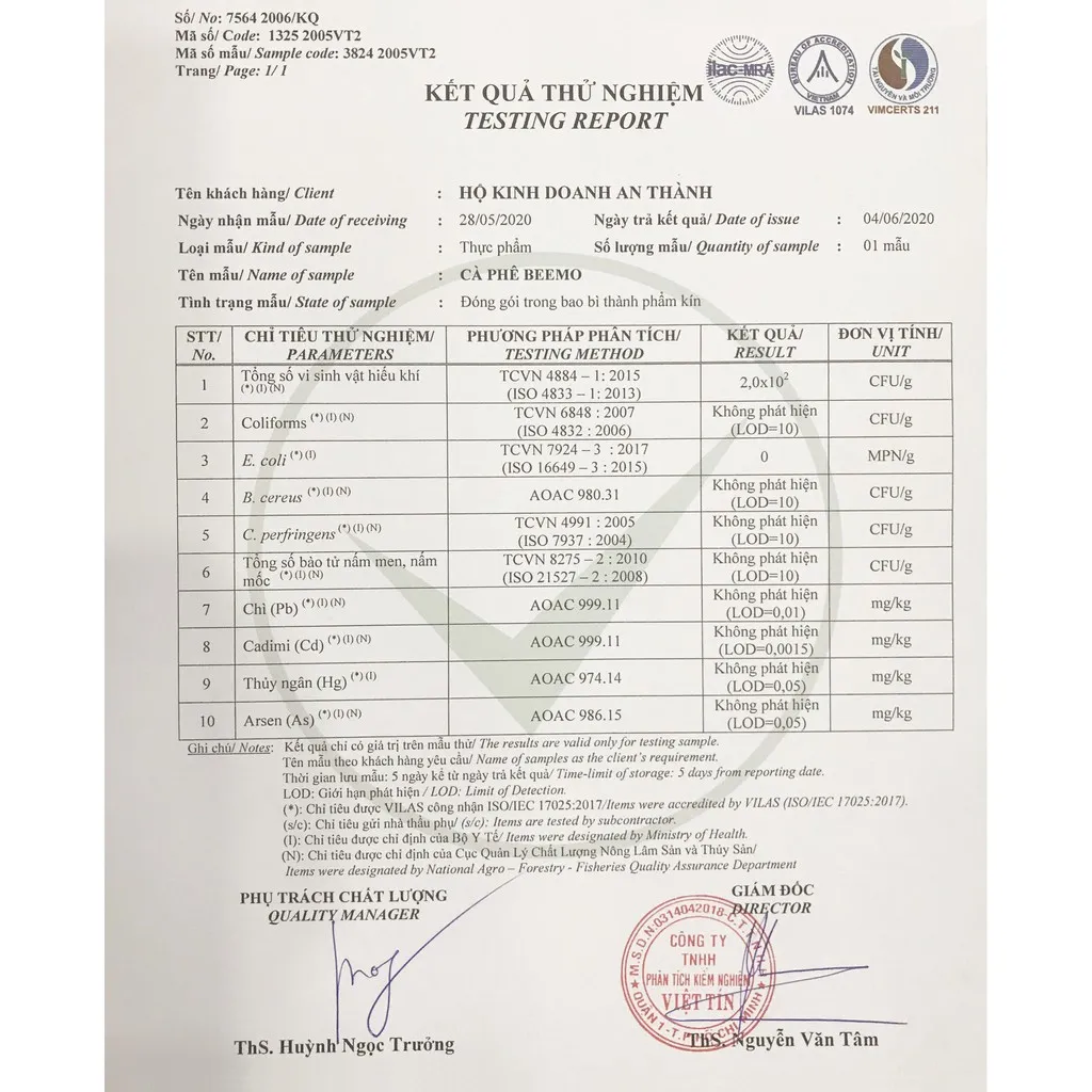 Ảnh Cà phê nguyên chất Robusta phối Arabica Beemo 2