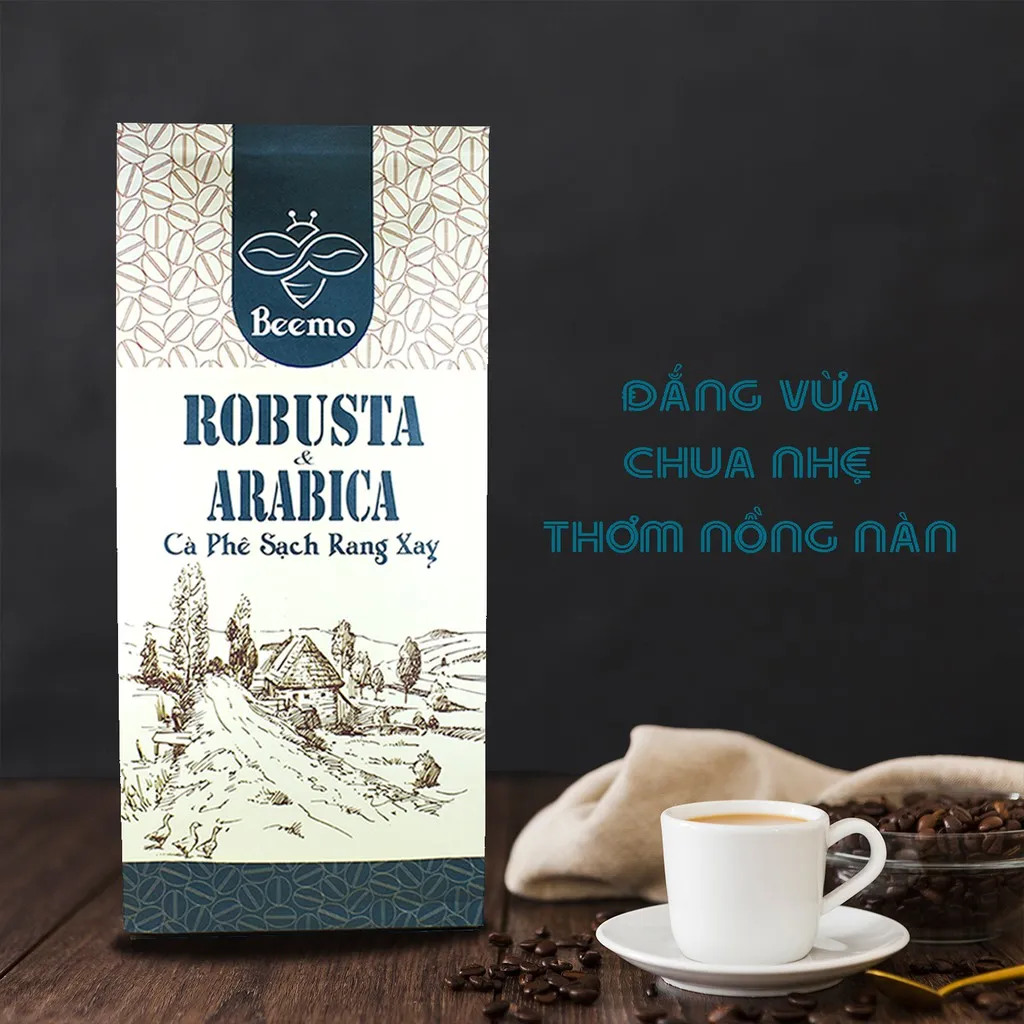 Ảnh Cà phê nguyên chất Robusta phối Arabica Beemo 4