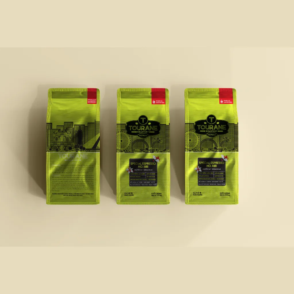 Ảnh Cà Phê Rang, Rang Xay Tourane - Special Espresso No. 888 - 80% Robusta & 20% Arabica 1