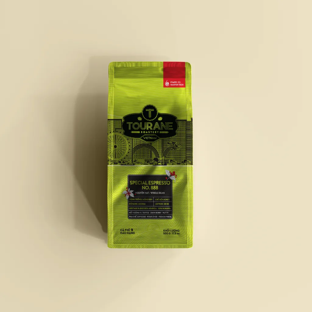 Ảnh Cà Phê Rang, Rang Xay Tourane - Special Espresso No. 888 - 80% Robusta & 20% Arabica 2