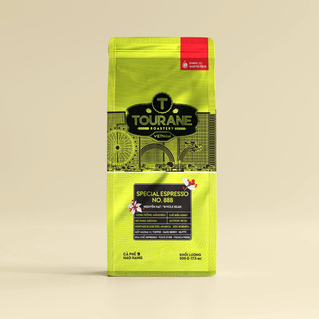 Ảnh Cà Phê Rang, Rang Xay Tourane - Special Espresso No. 888 - 80% Robusta & 20% Arabica 4