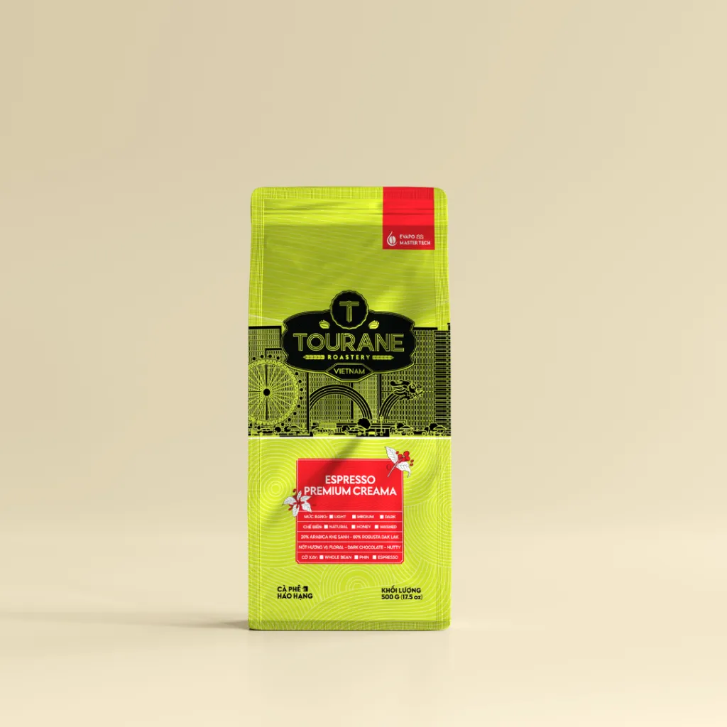 Ảnh Cà Phê Rang Tourane Roastery - Espresso Premium Crema - 20% Arabica Khe Sanh - 80% Robusta Dak Lak 3