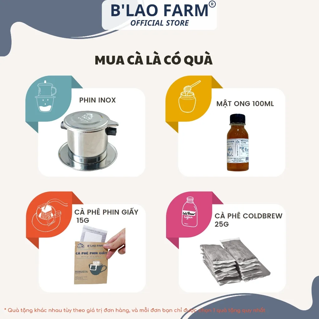 Ảnh Cà phê ROBUSTA HONEY ĐẶC BIỆT B'Lao Farm rang mộc nguyên chất đắng đậm hậu vị ngọt thơm trái cây túi giấy 250g/500g. 3