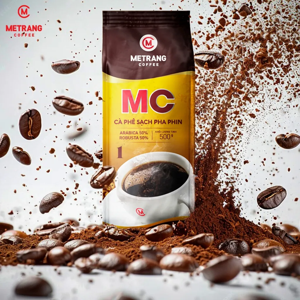 Ảnh Cà phê Sạch MC1 pha phin Mê Trang - túi bột 500g 2